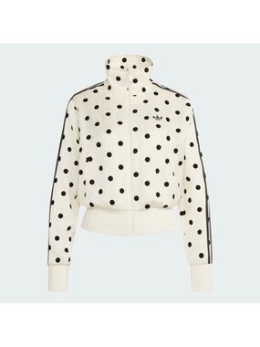 adidas White Polka Dot Bomber Track Jacket